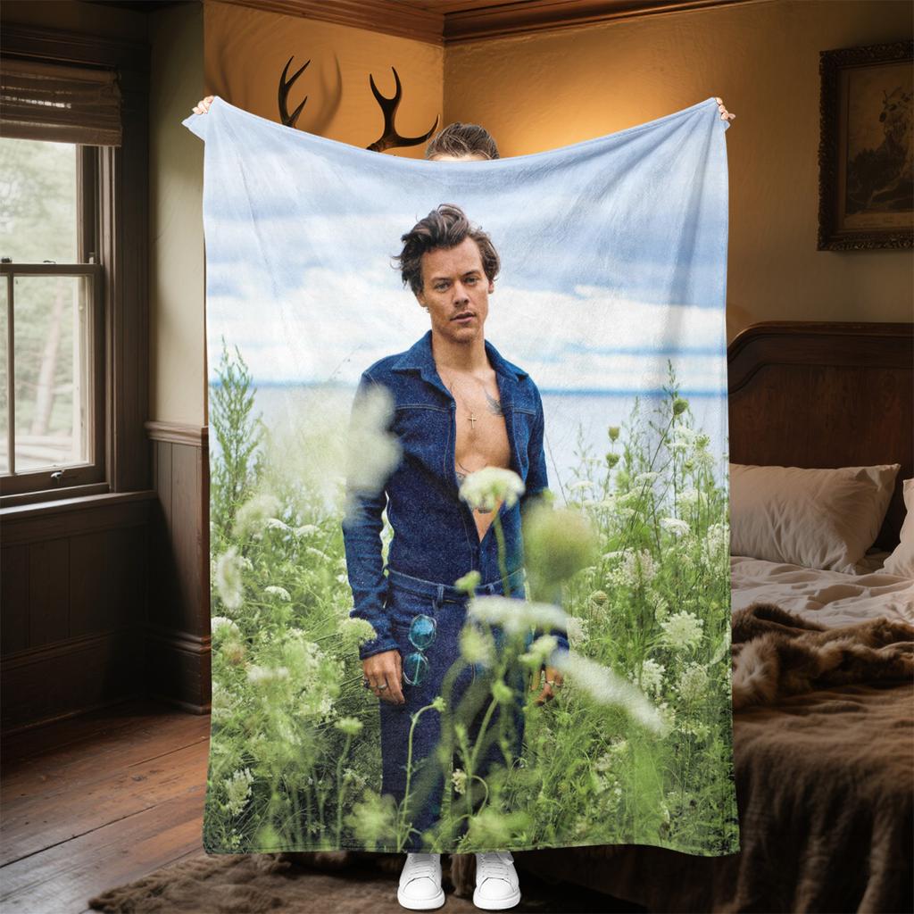 Harry Styles Blanket Soft Comfortable All Seasons Perfect Gift Sofa Office Nap Outdoor Travel