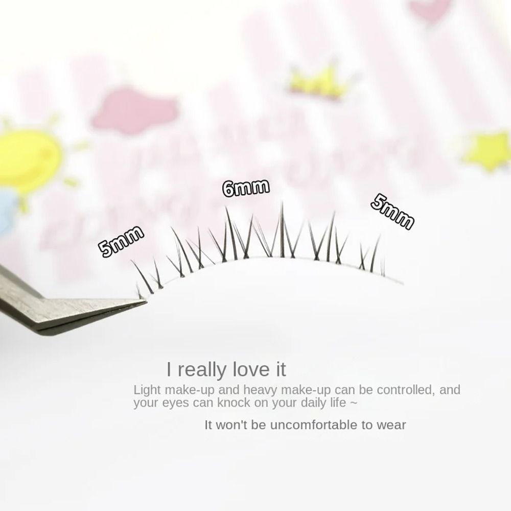 5PAIRS Transparent Stems Eyelash Extension Small Devil Eye Makup Tool One-piece Fake Lashes Beauty