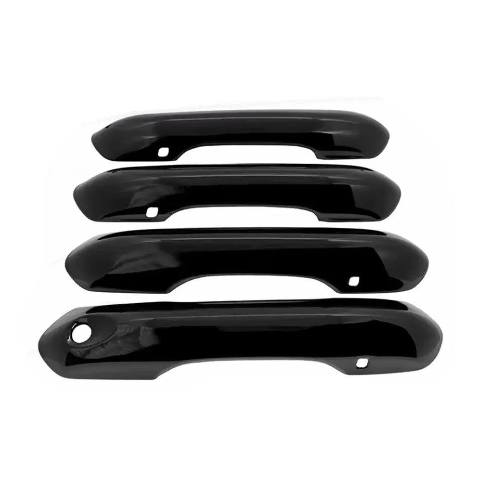 For Ford Explorer 2020-2025 Carbon Fiber Style Chrome Car Door Handle Cover Sticker Trim Cap Accessories Auto Protect Decor ABS