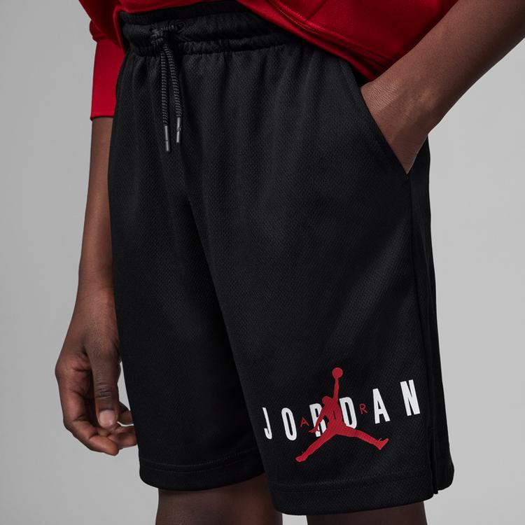 Jordan Kids Essentials Letter Logo Print Drawstring Shorts Kids Bottoms Black FJ5091-010