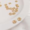 14K Gold-Filled Color-Preserving Wavy Disc Spacer for DIY Charm Bracelet Jewelry.