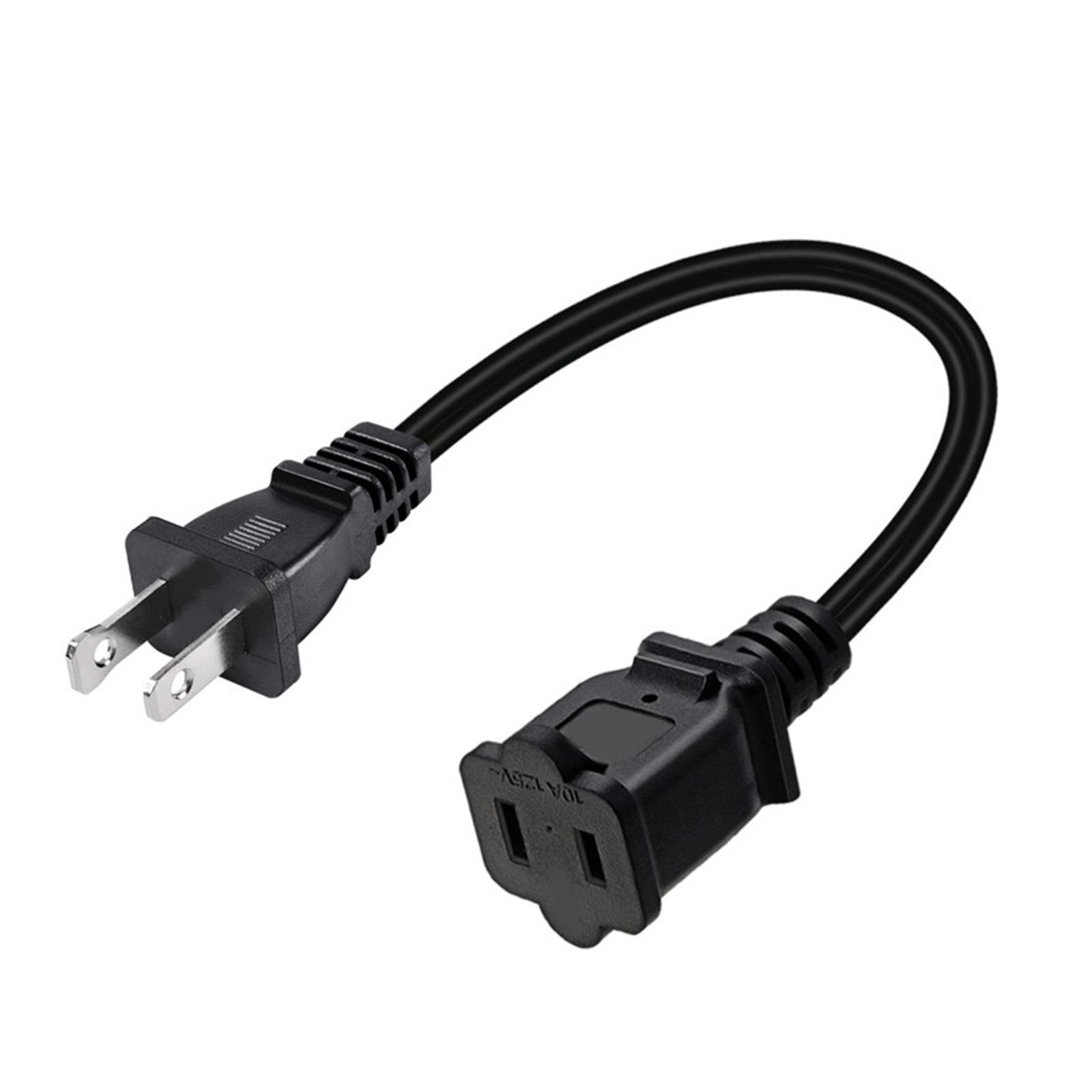 

Right Angled Polarized US 2Prong Male to Female Extension Cord 1-15P to 1-15R Power Outlet Extension Cable 320CM