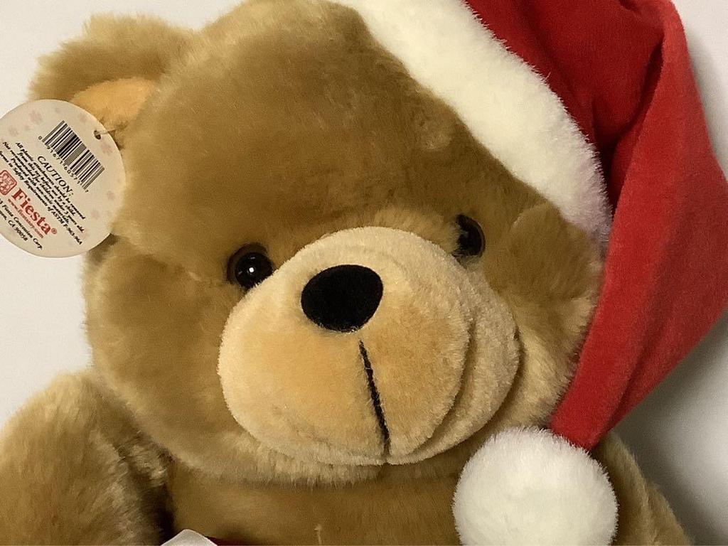 [USED] Additional Image: Retro Plush Toy Merry Christmas Teddy Bear
