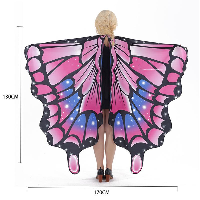 Butterfly Cloak Gradient Halloween Dance Shawl Wings