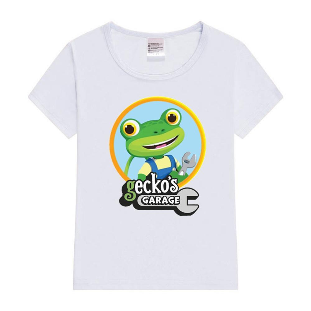 2025 Summer Fashion Boys T-Shirt Funny Cartoon Gecko'S Garage Print Children'S Clothing For Kids Tshirts Girls New Clothing Tops