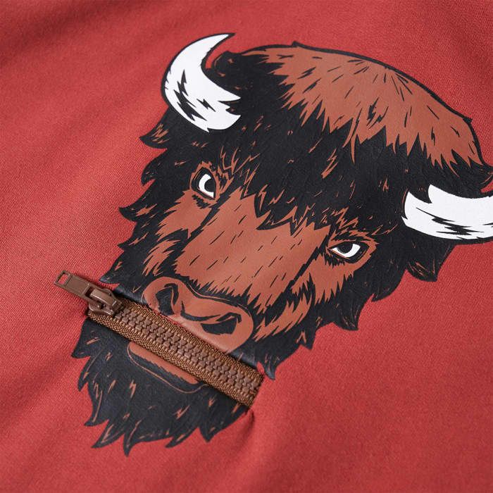 Sweatshirt à capuche pour enfants rouge brûlé 92/104/116/128/140