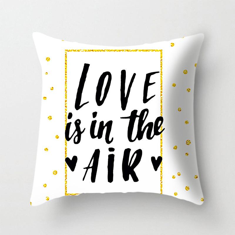 

New Valentine s Day Letter Love Pillow Cover Sofa Car Cushion Pillow Cover Pillow Core 45 * 45Com Pillowcase