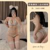 Sexy Lingerie End-of-season Sexy Rimless Small Breasts Gather and Show Big Two-piece Set of Hot Lace Pearl Bra Panties