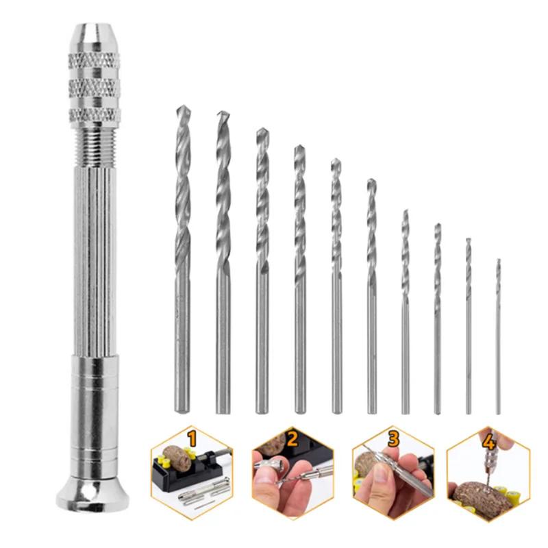 HSS Mini Twist Drill Set (0.3-3.0mm) for Precision Punching In Clocks, Wood, Jade & Hard Materials