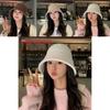 Solid Color Bucket Hat For Women Winter Korean Style Warm Sun Protection Cap For Casual Fashion