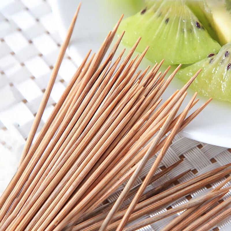 Mengting Carbonized Bamboo Toothpicks & Fruit Picks Set