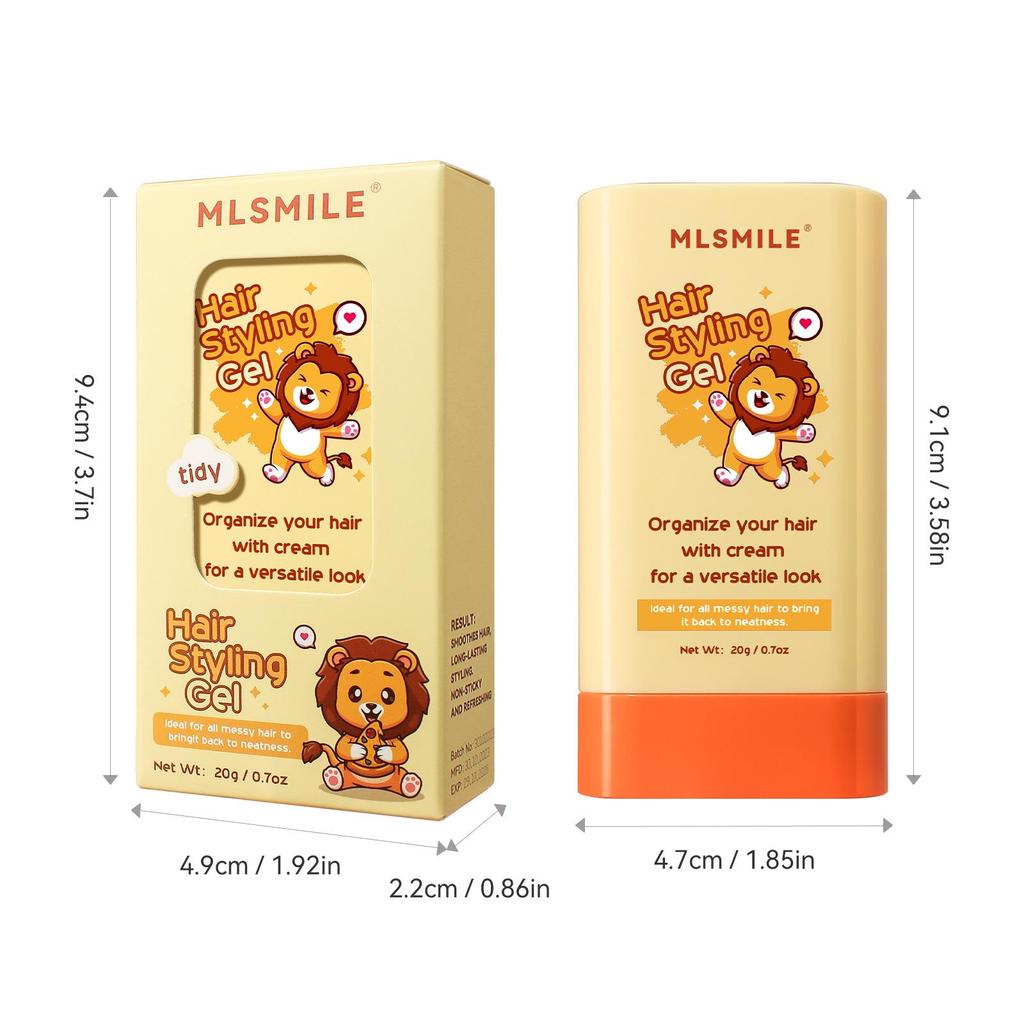 Children's Flyaway Hair Wax Stick - 20g, Anti-Frizz Styling & Taming Cream, Large Capacity