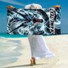 1PC Custom Name Electric Dragon Thunderstorm Beach Towel Highly Absorbent And Sand-Resistant Towel for Swimming, Pool, Yoga, And Travel Lightweight