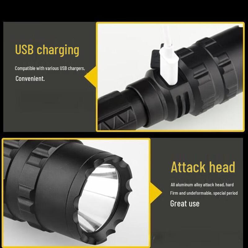 Lishi USB Rechargeable Tactical LED Flashlight