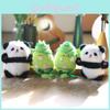 Mini Bamboo Panda Plush Toy Keychain Stuffed Animal Backpack Charm For Girls Teens