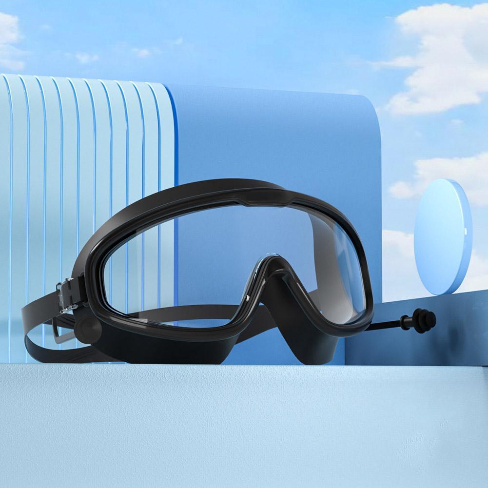 Swimming Goggles Big Frame Swimming Goggles Big Frame HD Wide View Anti-Fog UV Protection Swimming Goggles for Adults No Leaking