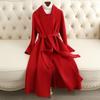 Kaiser Women's 100% Wool Double-Sided Long Coat