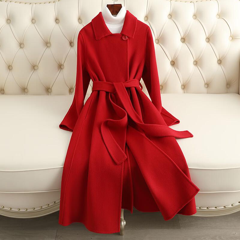 Kaiser Women s 100% Wool Double-Sided Long Coat M