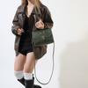 Stylish Vintage Aesthetic Small Square Crossbody Bag For Women In Black Brown And Green