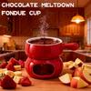 Chocolate Fondue Cup Ceramic With Forks Tealight Chocolate Melting Cup Mini Fondue Pot For Cheese Butter Heating Stove P1G1