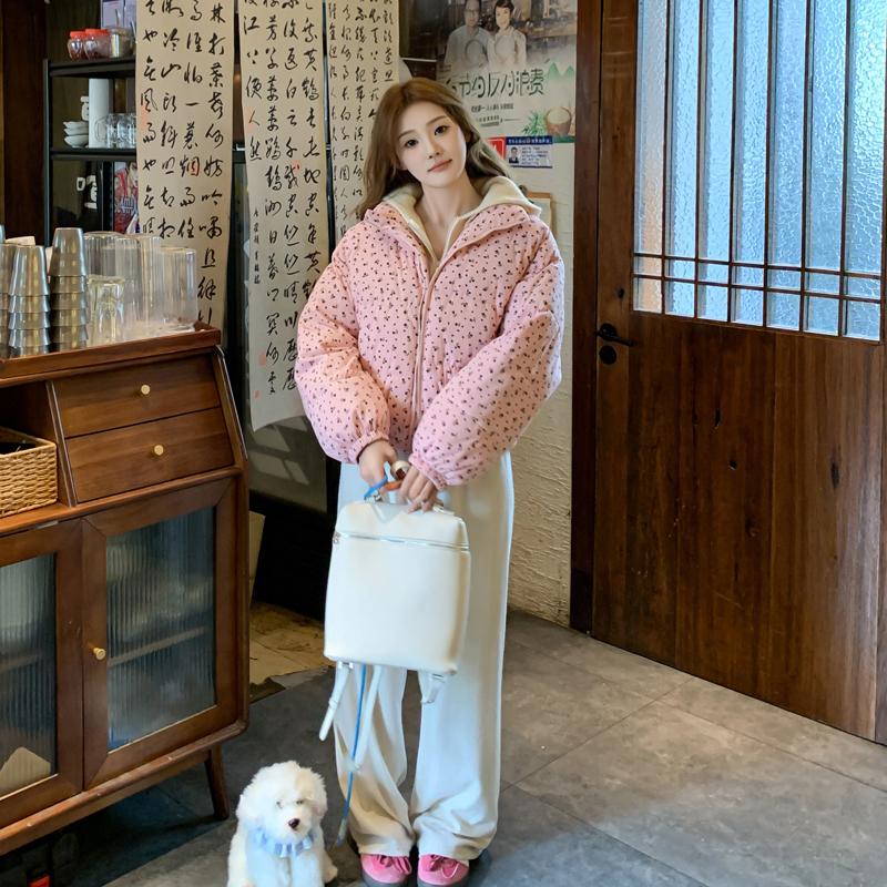 Autumn Winter Thicken Warm Parka Women Casual Sweety Solid Color Big Pocket Loose Jackets Outwear