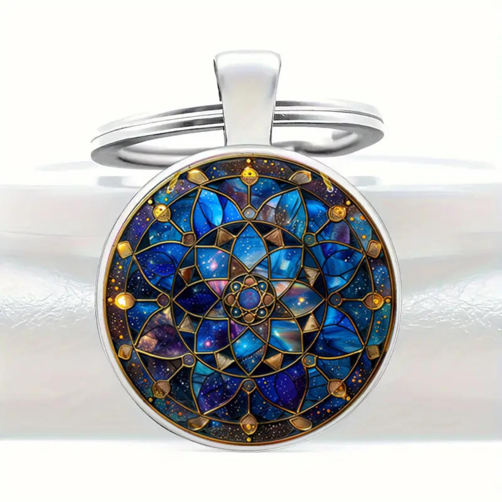 

Fashion Alloy Keychain Pendant Round Metal Key Ring One Size