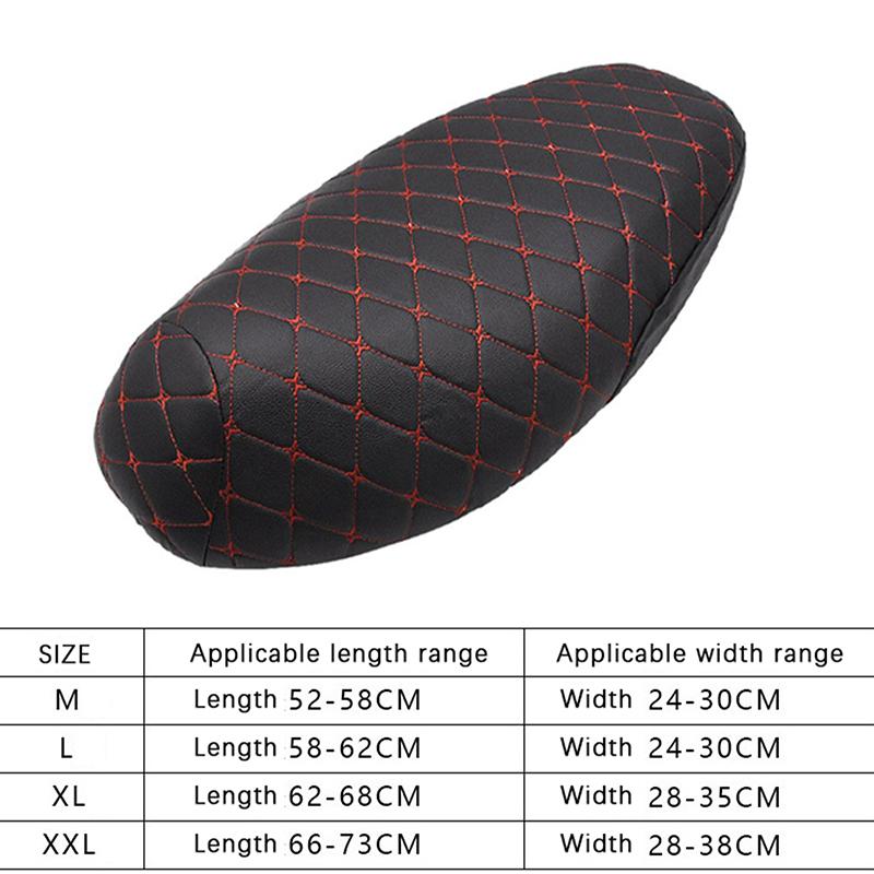 Capa de Almofada para Assento de Moto Eletromóvel em Couro PU Antiderrapante Impermeável Resistente a Arranhões Acessório para Capa de Assento de Scooter