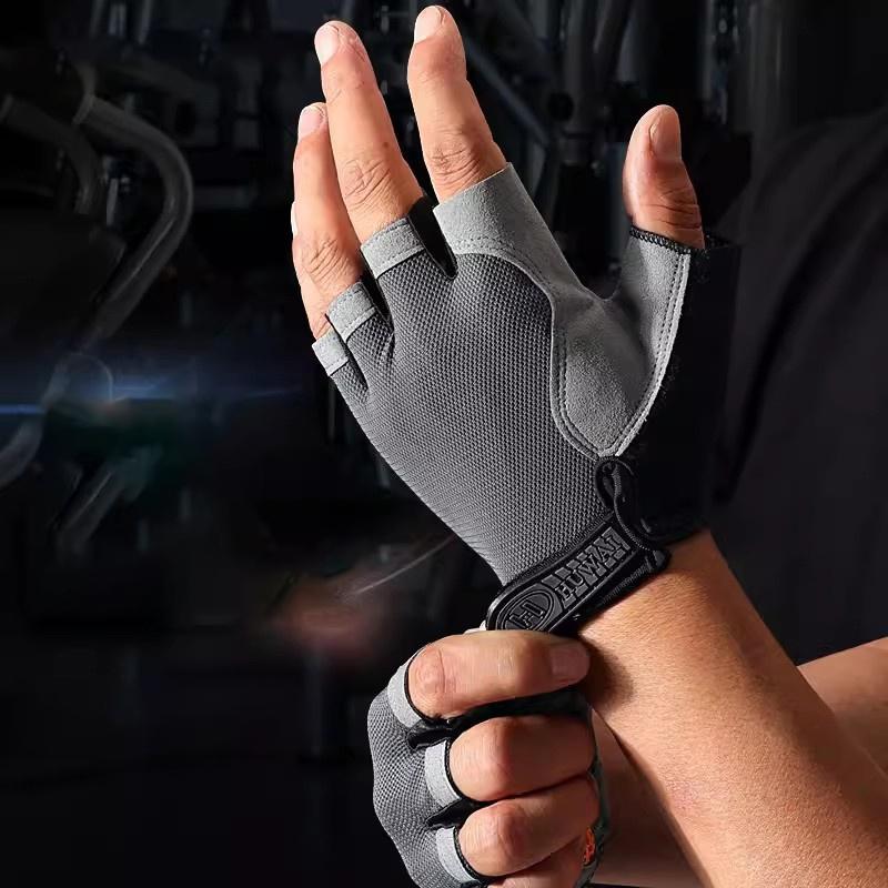 Professional Gym Fitness Breathable Anti-Slip Women Men Half Finger Summer Fishing Cycling Fingerless Gloves Female Bicycle Bike