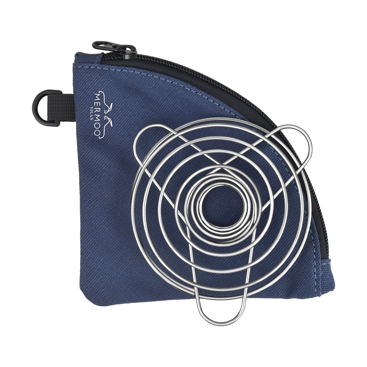 

MERMOO YILAN Coffee Dripper, Outdoor Camping Coffee Dripper, Foldable, with Stand and Storage Bag, Coffee Bunnet, Lightweight Stainless Steel Filter,