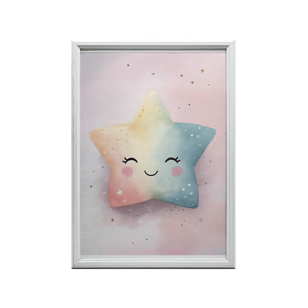 Pastelowa Gwiazdka Radości Pastelowa Gwiazdka Radości, 50X70 Cm, Bez Ramy, Płótno Premium Na Blejtramie