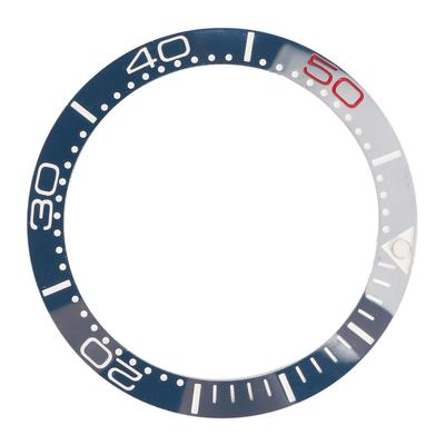 Ceramic Watch Bezel Ring 38mm Watch Bezel Insert Replacement Parts Accessory for Watchmaker Blue Base Red Digit
