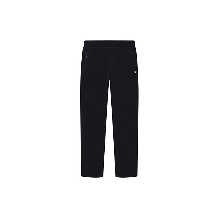 FILA Solid Color Sports Knit Straight Leg Casual Pants Men bottoms Legendary-Blue F11M221601FNV