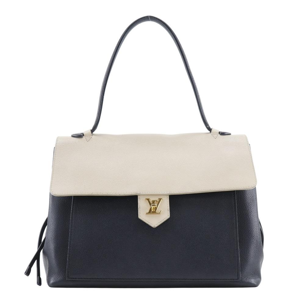 

LOUIS VUITTON Rock Me MM Tote Bag M50191 Black / beige Calfskin Women Used