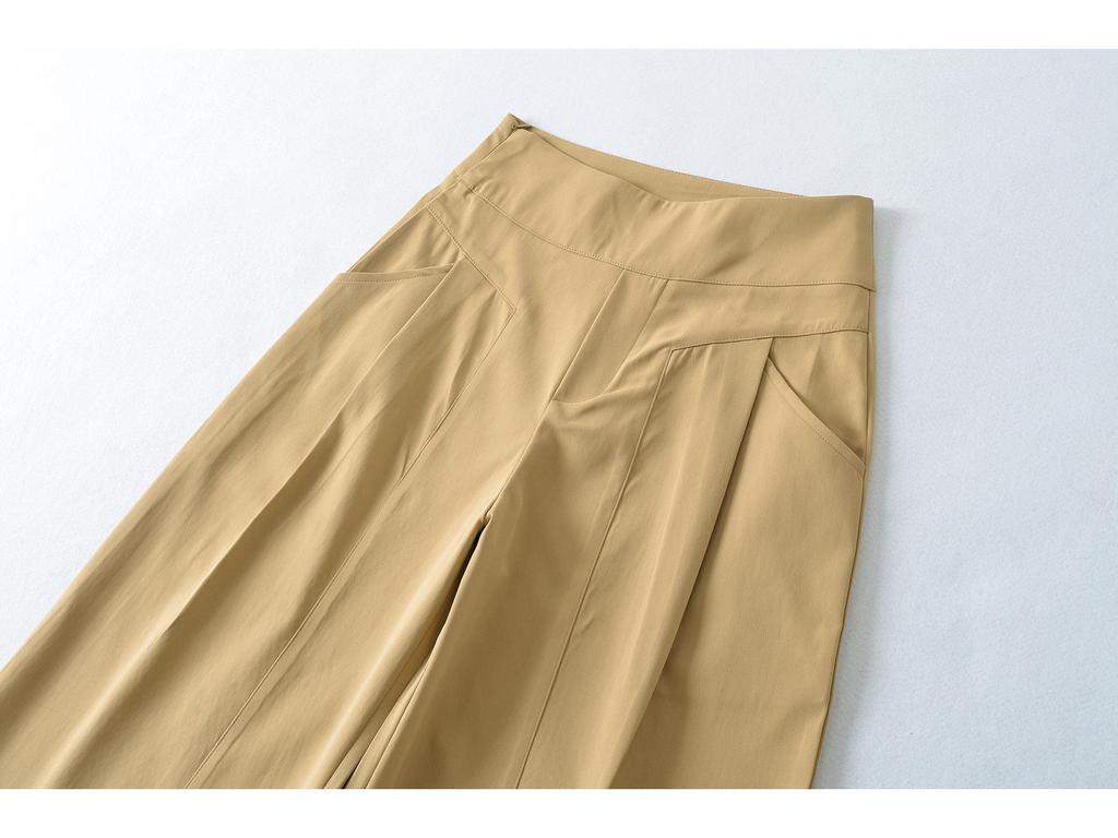 Spicy Girl Women's Early Spring Wide-Leg Pants: Fashionable, Simple, Versatile, American-Style Casual Straight-Leg Sports Pants