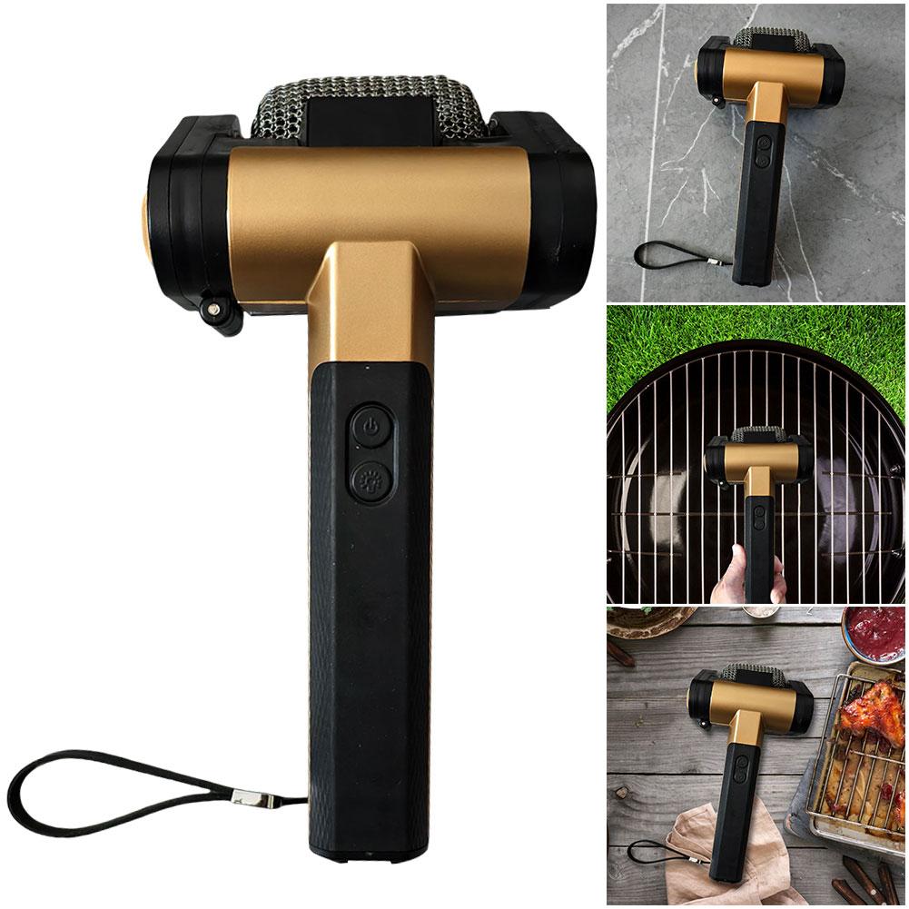 Rechargeable Electric Grill Cleaner Brush with Lights Stainless Steel Replaceable Brush Heads BBQ Cleaning Tools BBQ Accessoires