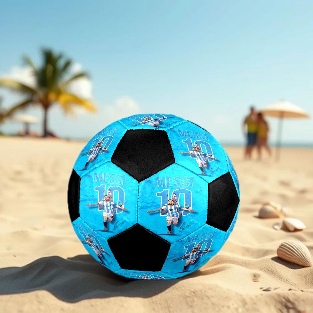 1 ud. Balón de Fútbol Messi Talla 5 Balón de Fútbol Sala Colorido de Moda Juego de Patio Trasero - Ideal Para Regalo de Aficionados al Deporte HE46