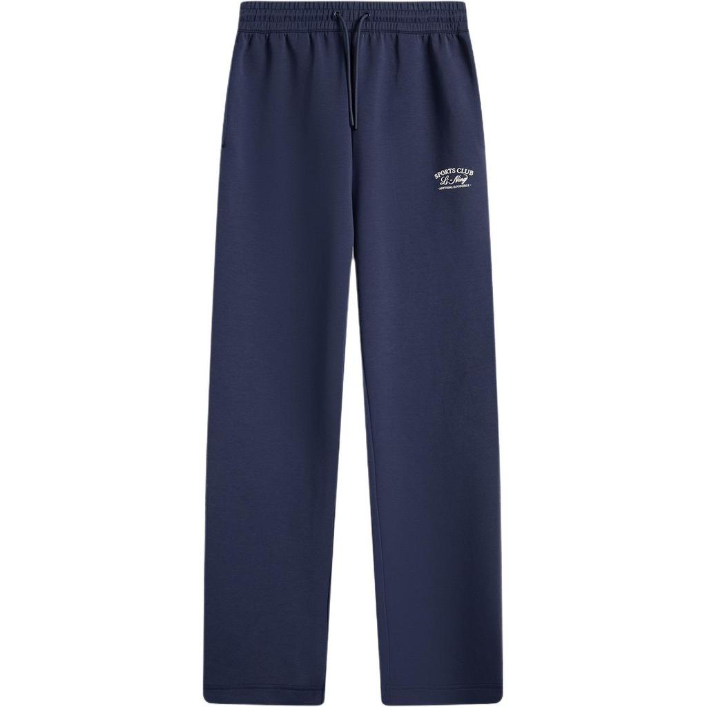 Li Ning Sports Trend Series Comfortable Simple Versatile Letter Straight Leg Casual Pants Women bottoms AKLV356-3