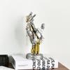 Cyberpunk Robotic Hand Halloween Holiday Gaming Desktop Decorations Bracket Ornaments Hand of God Resin Crafts Holiday Gifts