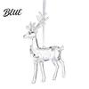 Indoor Seasonal Home Decor Faux Crystal Christmas Ornaments, Clear Acrylic Reindeer/Bell/Wreath/Wine Glass Winter Transparent Angel Shaped Charms