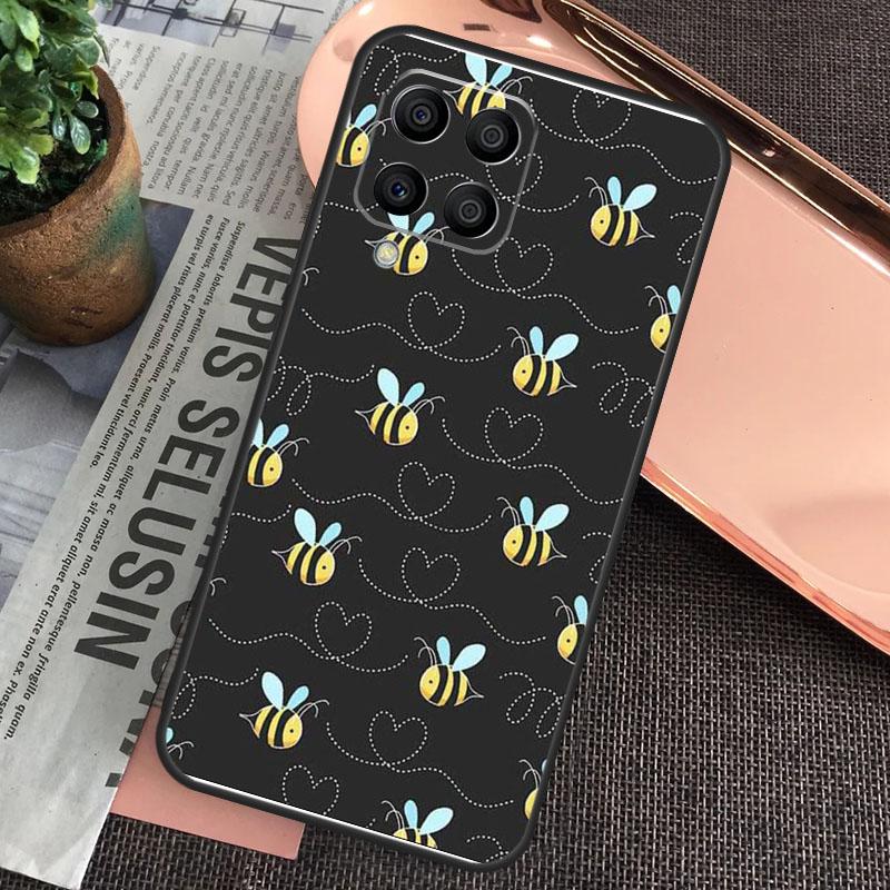 Bumble Bee Honeycomb Honey Case For Samsung Galaxy M20 M15 M55 M31s M51 M21 M11 M13 M33 M53 M52 M32 M12 M14 M34 M54