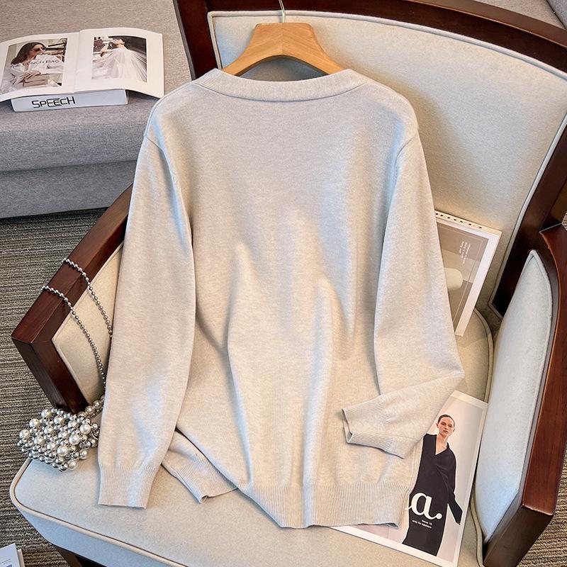 Damen Lockerer Strickcardigan Übergröße (Brust 150/160) - Passt für 200-350 Jin, Stil #8307