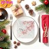 20pcs Disposable Napkins with Little Flower Pattern Print for Wedding,Parties,and Daily Use for Thanksgiving Fall Christmas Table Decoration