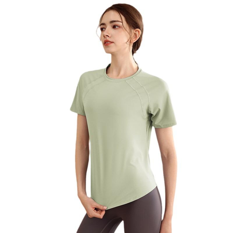 Women's Quick-Dry Loose Sports Top - 2025 Summer Short-Sleeve Yoga & Running T-Shirt, Breathable & Slimming.