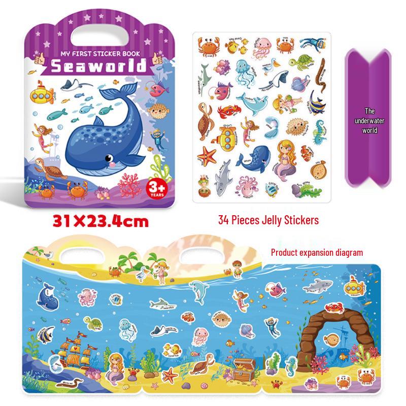 Early Education Quiet Sticker Book for Toddlers: Enlightenment and Cognitive Learning Puzzle