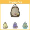 Trendy Japanese Style Unisex Kids Backpack Large Capacity Breathable Canvas Book Bag