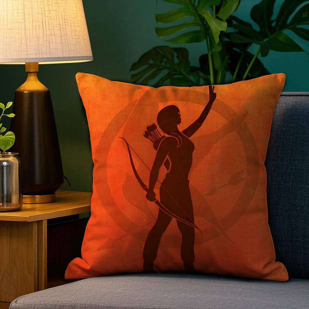 Die H-Hunger Games Kissenhülle Sofa Wohnzimmer Schlafzimmer Beidseitiger Druck Quadratisches Kissen Nickerchen Kissenbezug