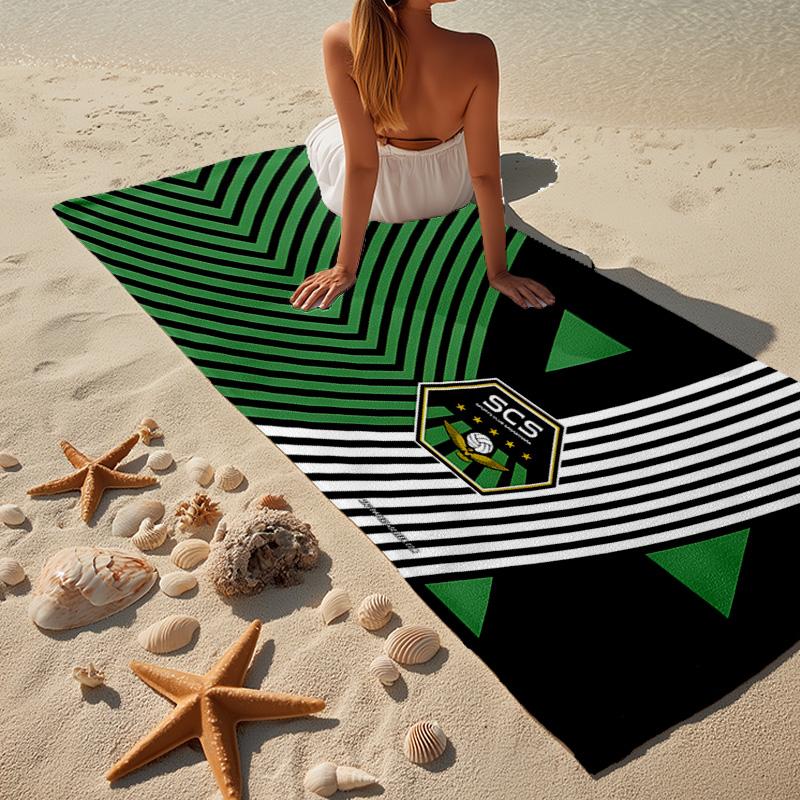 1PC Sassuolo Football Crest Design Beach Towel - Soft, Absorbent Microfiber, Lightweight, Ideal for The Beach, Parties, Travel, Camping fan gifts