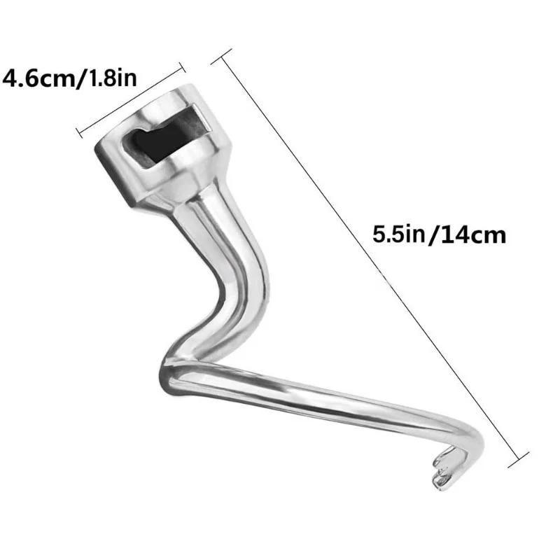 Spiral-Knethaken-Aufsatz aus Edelstahl für Kitchen Aid-Standmixer, Mehlmischwerkzeuge, mittelgroßer Haushalt