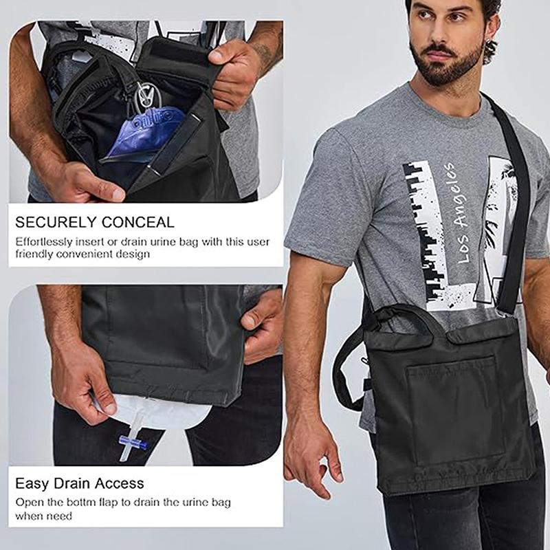 Urine Catheter Bag With Adjustable Shoulder Strap Urinary Drainage Catheter Bag Cover Urine Leg Bag Holder Cover Storage Bag