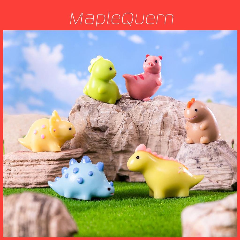 Adorabili Mini Dinosauri in Resina Stile Cartone Animato Carini Ornamenti da Scrivania Accessori